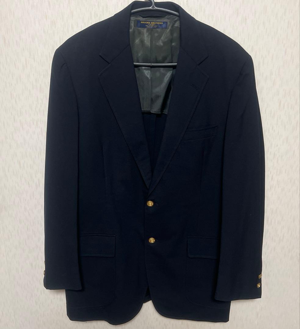 最終値下げ‼️BROOKS BROTHERS紺ブレ エンボスロゴ 金ボタンネイビー