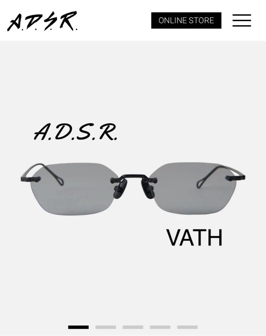A.D.S.R./ VATH 01 ライトグレー サングラス