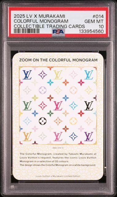 PSA10 2025 LV × 村上隆 カラフルモノグラム トレカ #014