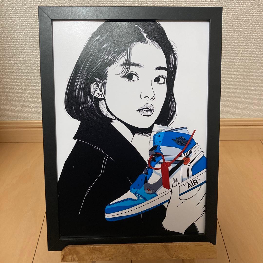 エアジョーダン1 オフホワイト kyneバックサイドワークス/スニーカーポスター