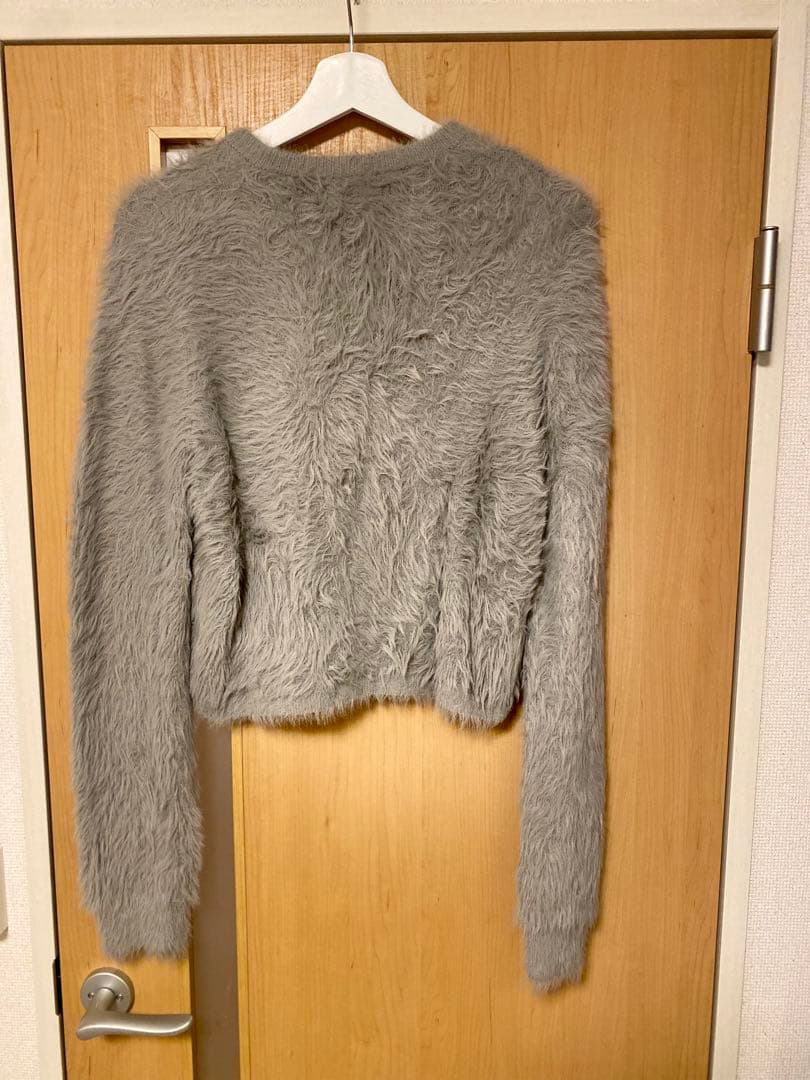 FRED PERRY グレー カーディガン シャギー　モヘア　beams