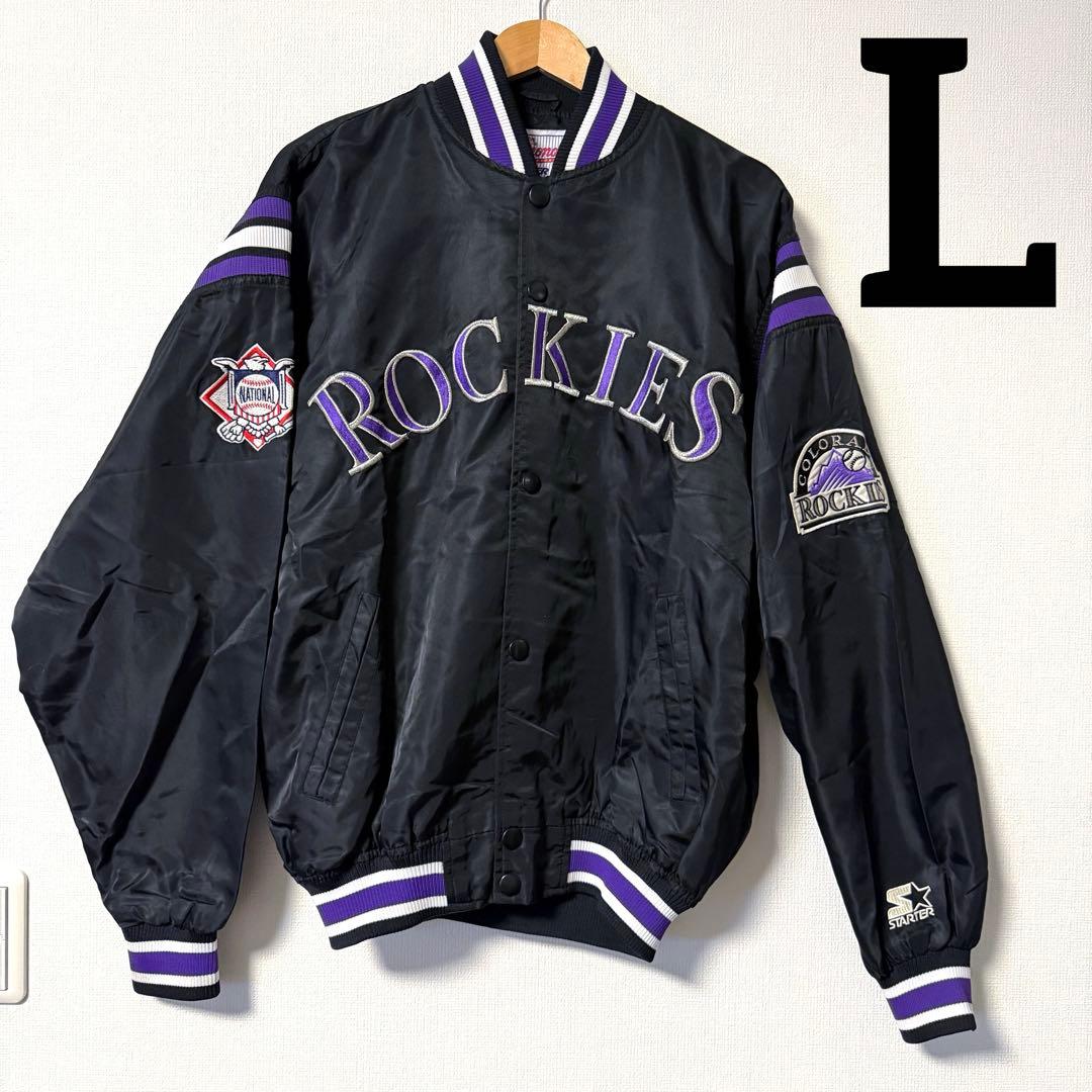 美品 MLB コロラド ロッキーズ スタジャン スターター STARTER Ｌ