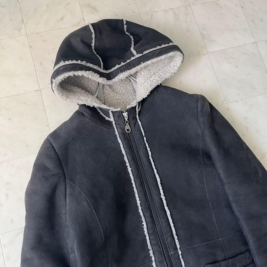 美品♡ダーマコレクション ムートン 羊革 ラムレザー ジャケット コート L