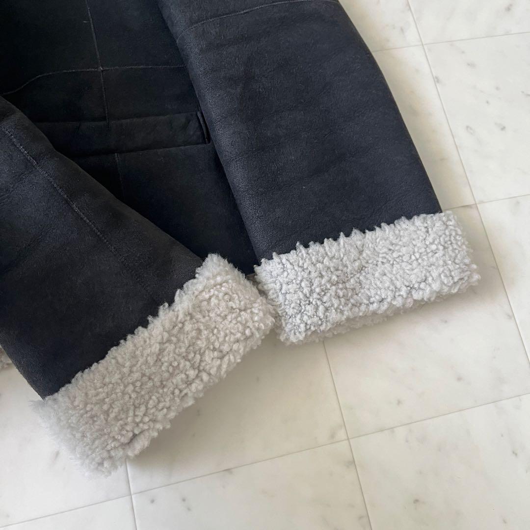 美品♡ダーマコレクション ムートン 羊革 ラムレザー ジャケット コート L