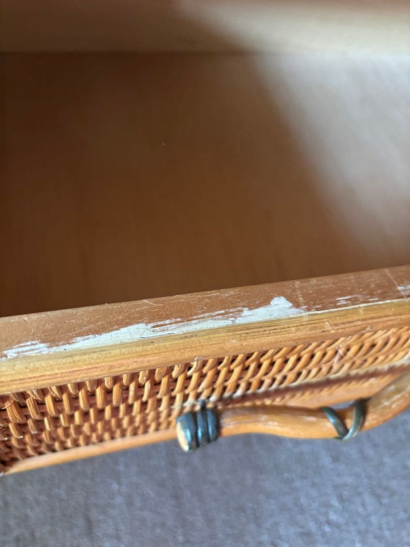 ラタン製 5段チェスト ナチュラル