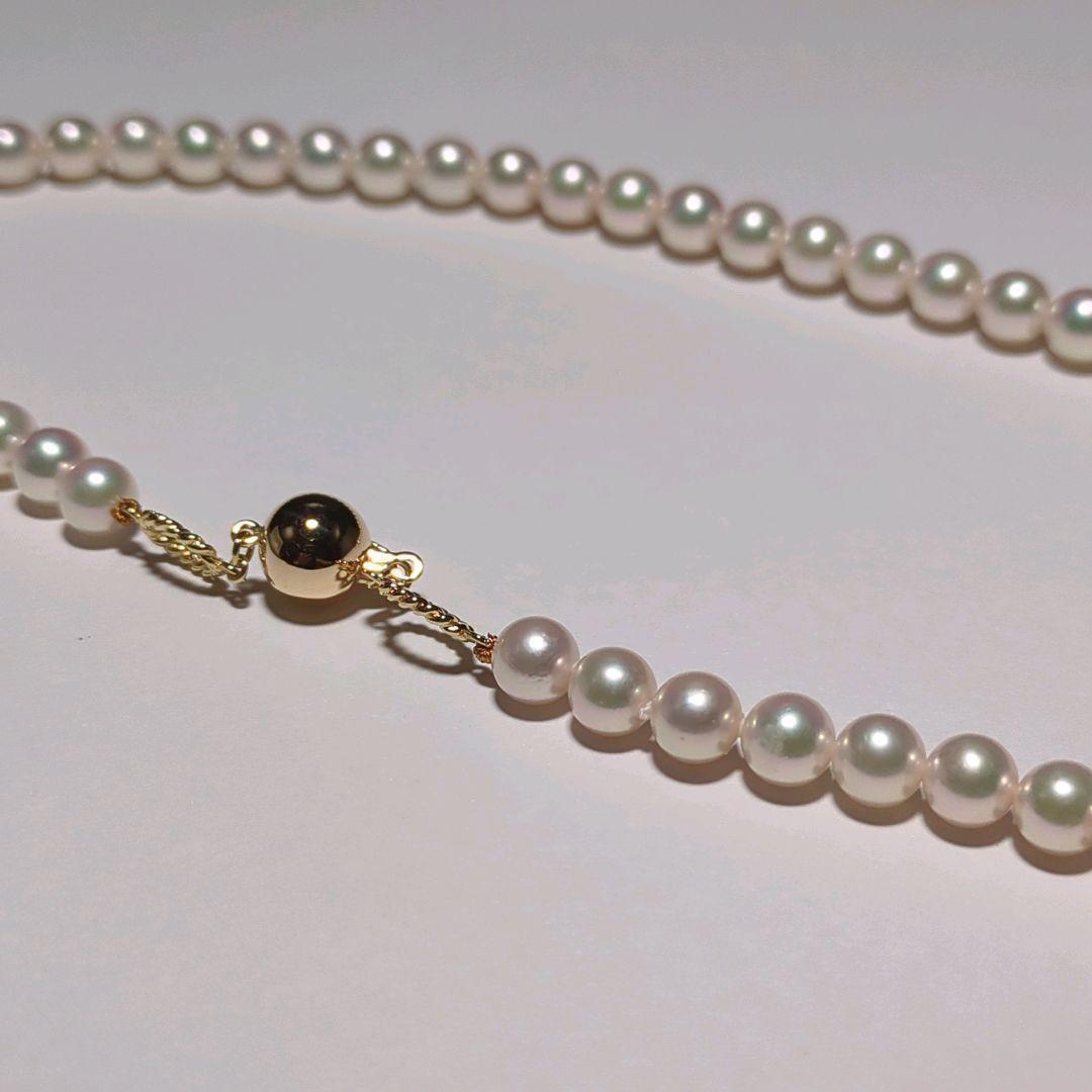 【MIKIMOTO K18】あこや真珠 ネックレス 約6.5-7.0mm 433