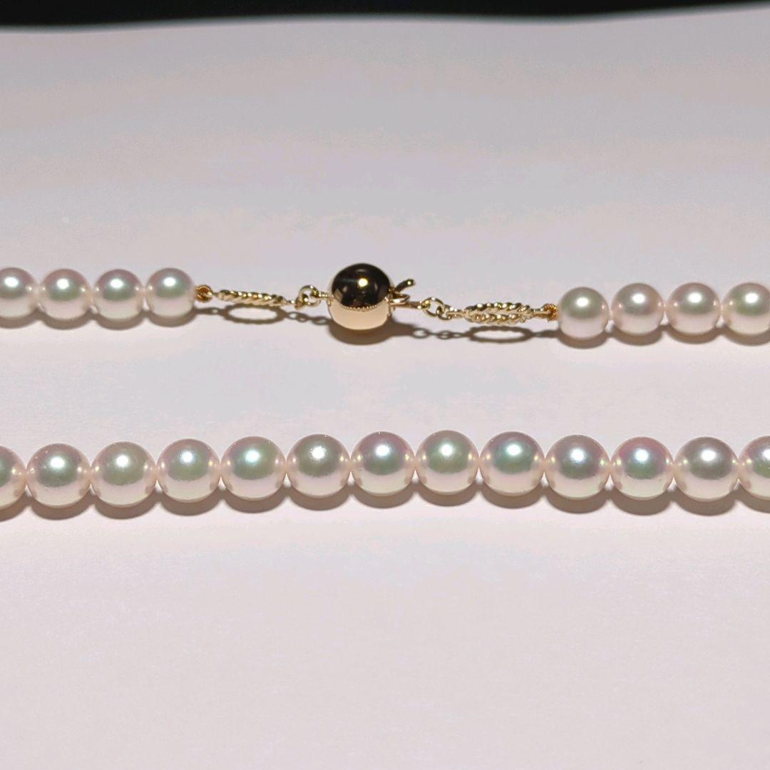 【MIKIMOTO K18】あこや真珠 ネックレス 約6.5-7.0mm 433