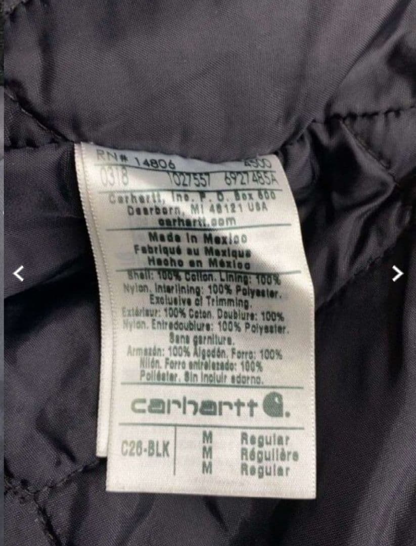 【希少Mサイズ】【Carhartt】【トラディショナル】【ブラック】デトロイト型