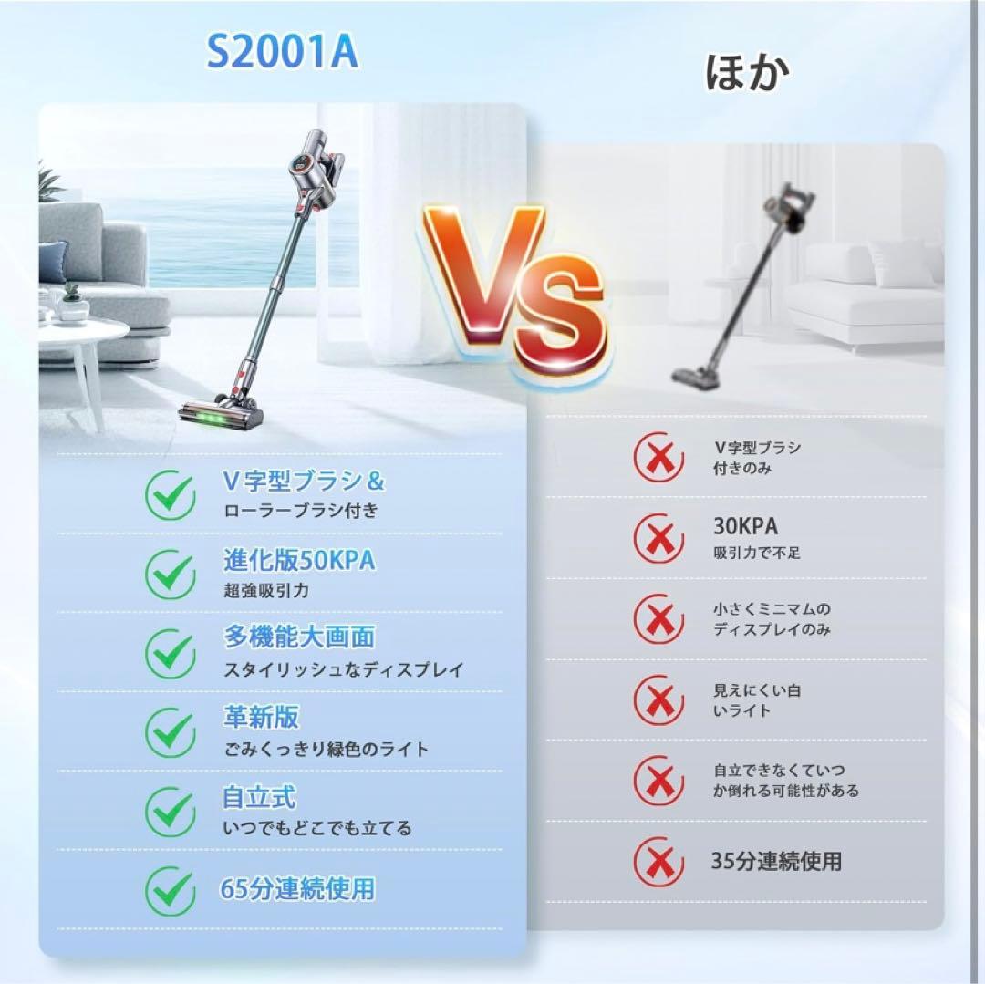 ❣️最新型❣️掃除機 コードレス　業界初LEDライト　コードレス掃除機 サイクロン式