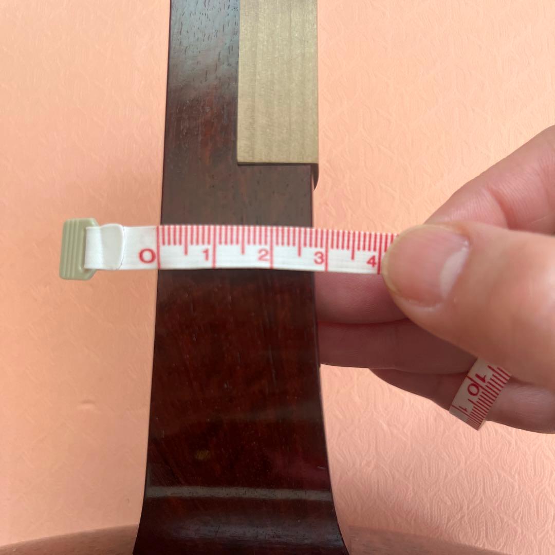 中棹　三味線　紅木　三つ折り　金入　ケース付き