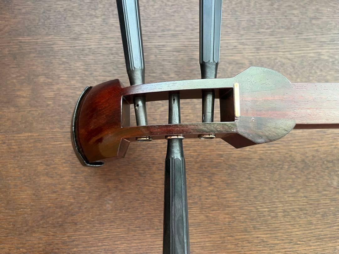 中棹　三味線　紅木　三つ折り　金入　ケース付き