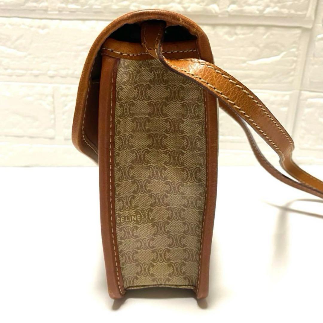 【美品✨】CELINEセリーヌ ショルダーバッグ マカダム柄 ブラウントリオンフ