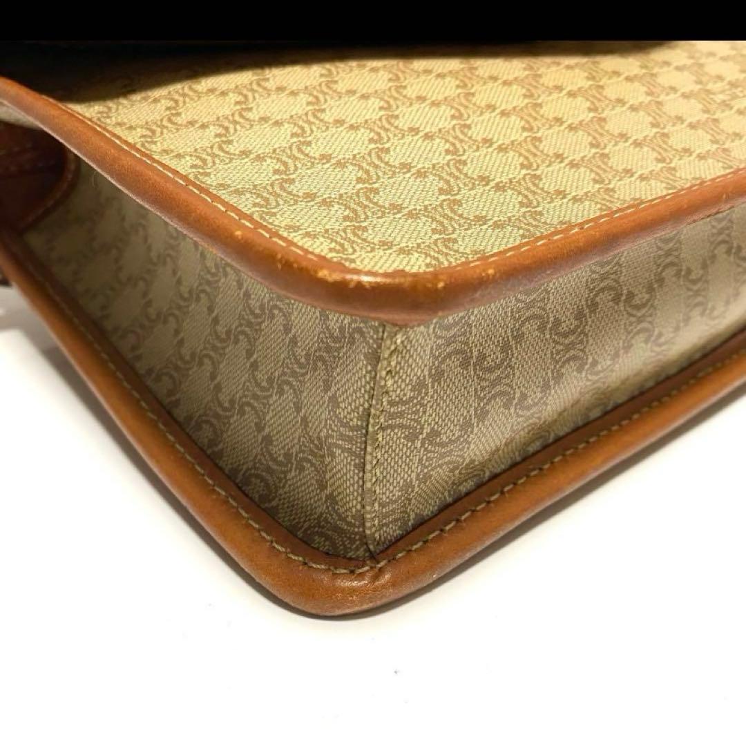 【美品✨】CELINEセリーヌ ショルダーバッグ マカダム柄 ブラウントリオンフ