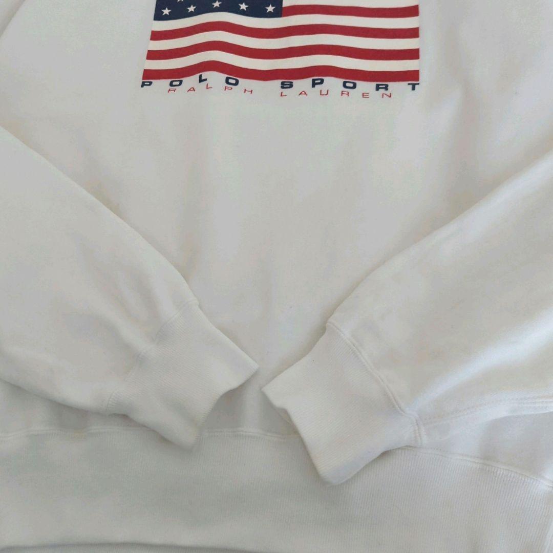 ポロスポーツラルフローレン スウェット 星条旗 ホワイト L相当