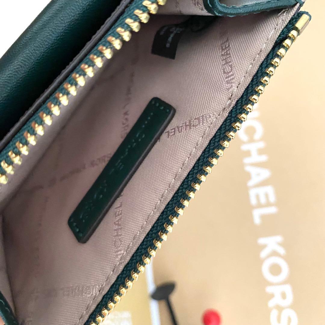 新品 MICHAEL KORS ケース ダークグリーン 小銭入れ財布