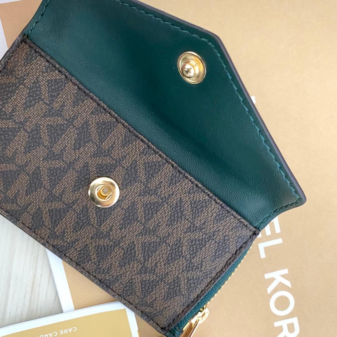 新品 MICHAEL KORS ケース ダークグリーン 小銭入れ財布