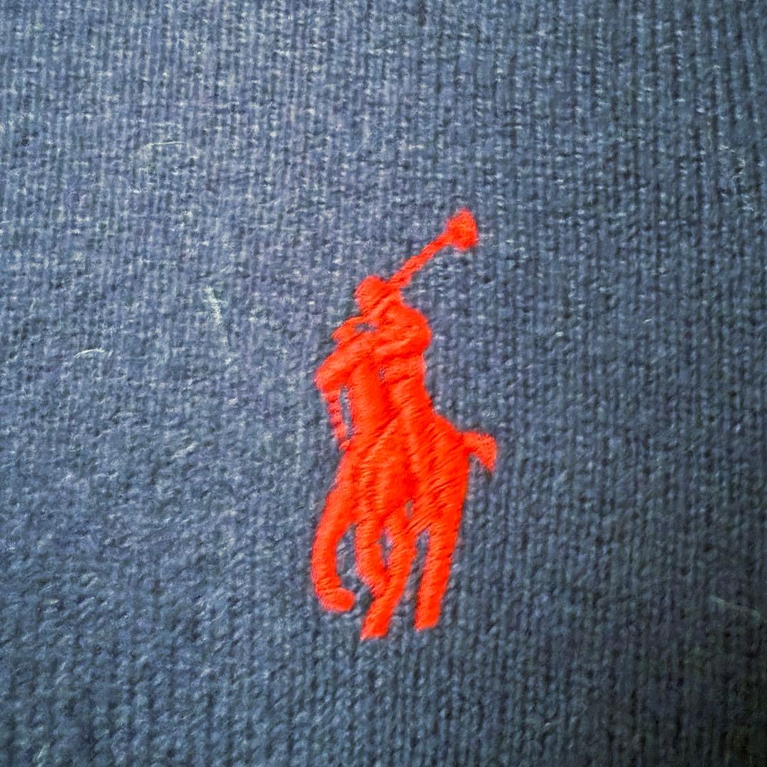 POLO RALPH LAUREN　ニット　セーター　クルーネック　ネイビー　綿