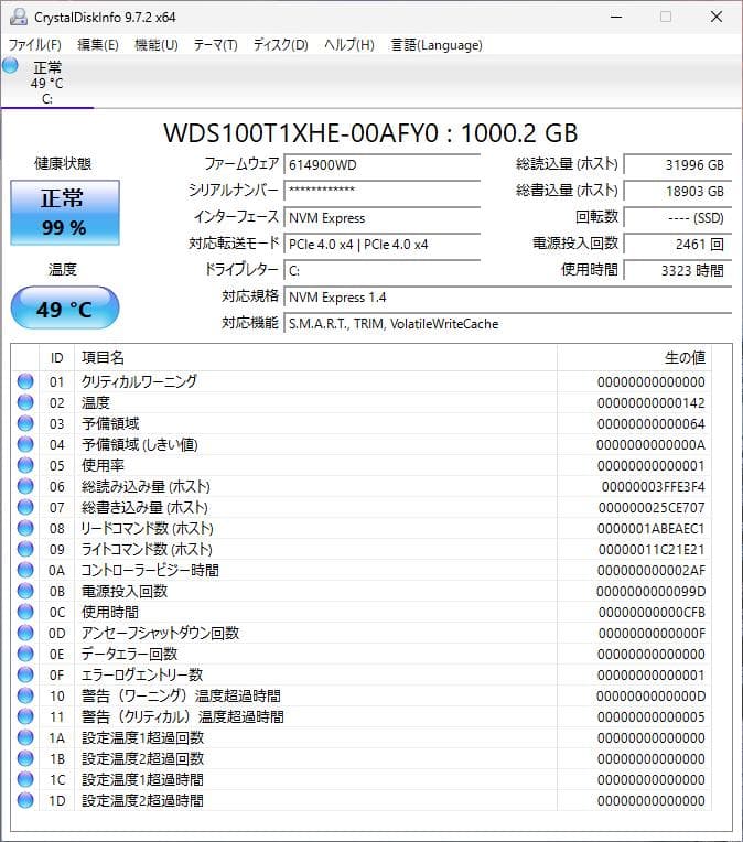 PS5対応 WD SN850 1TB NVMe SSD ヒートシンク付き