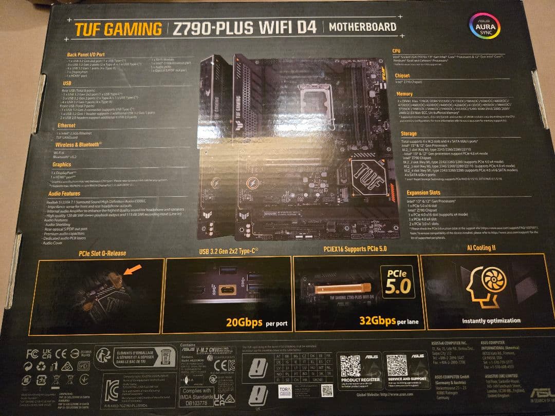 ASUS TUF GAMING Z790-PLUS WIFI D4 新品