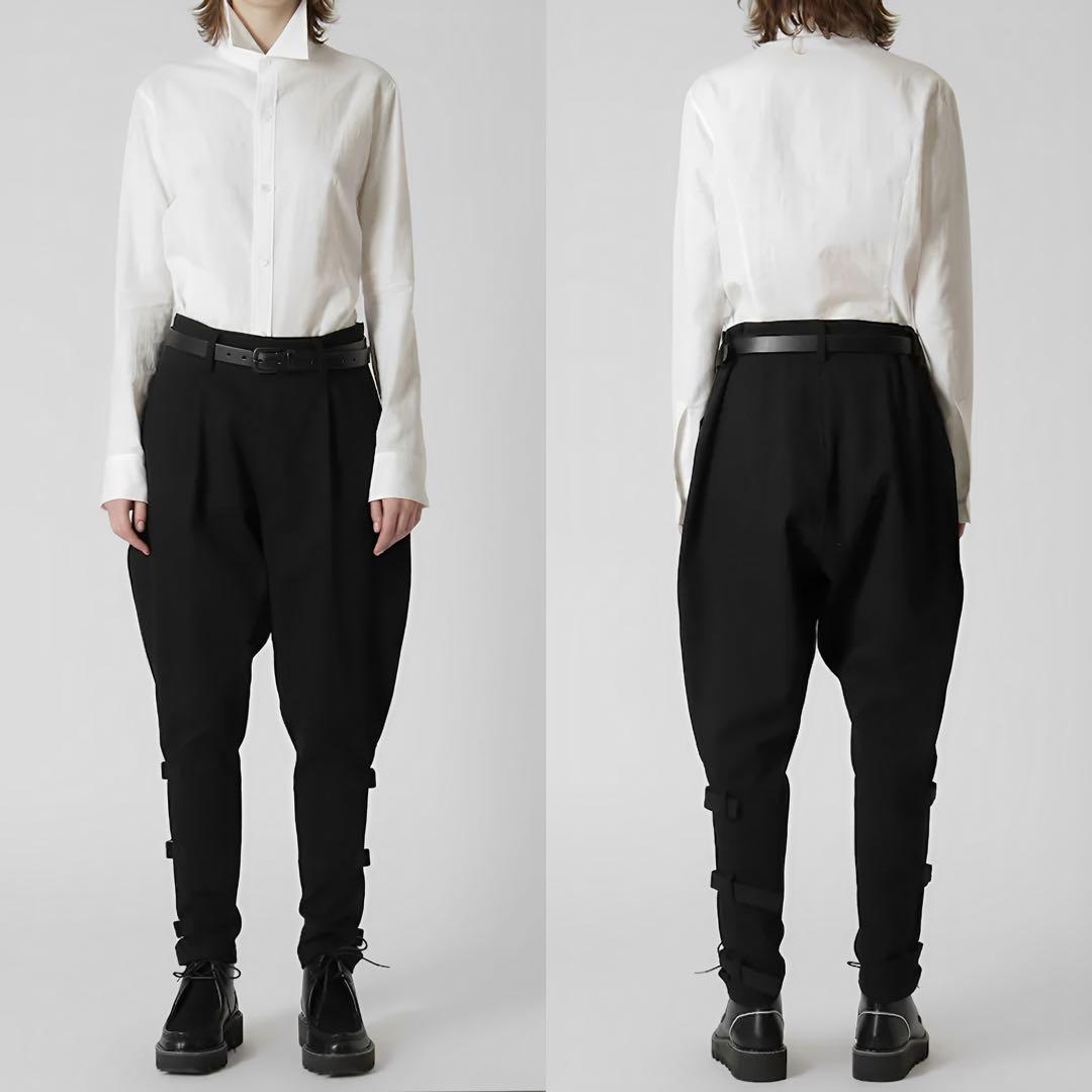 Y's ワイズ ソフト コットンツイル ジョッパーズパンツ 黒1