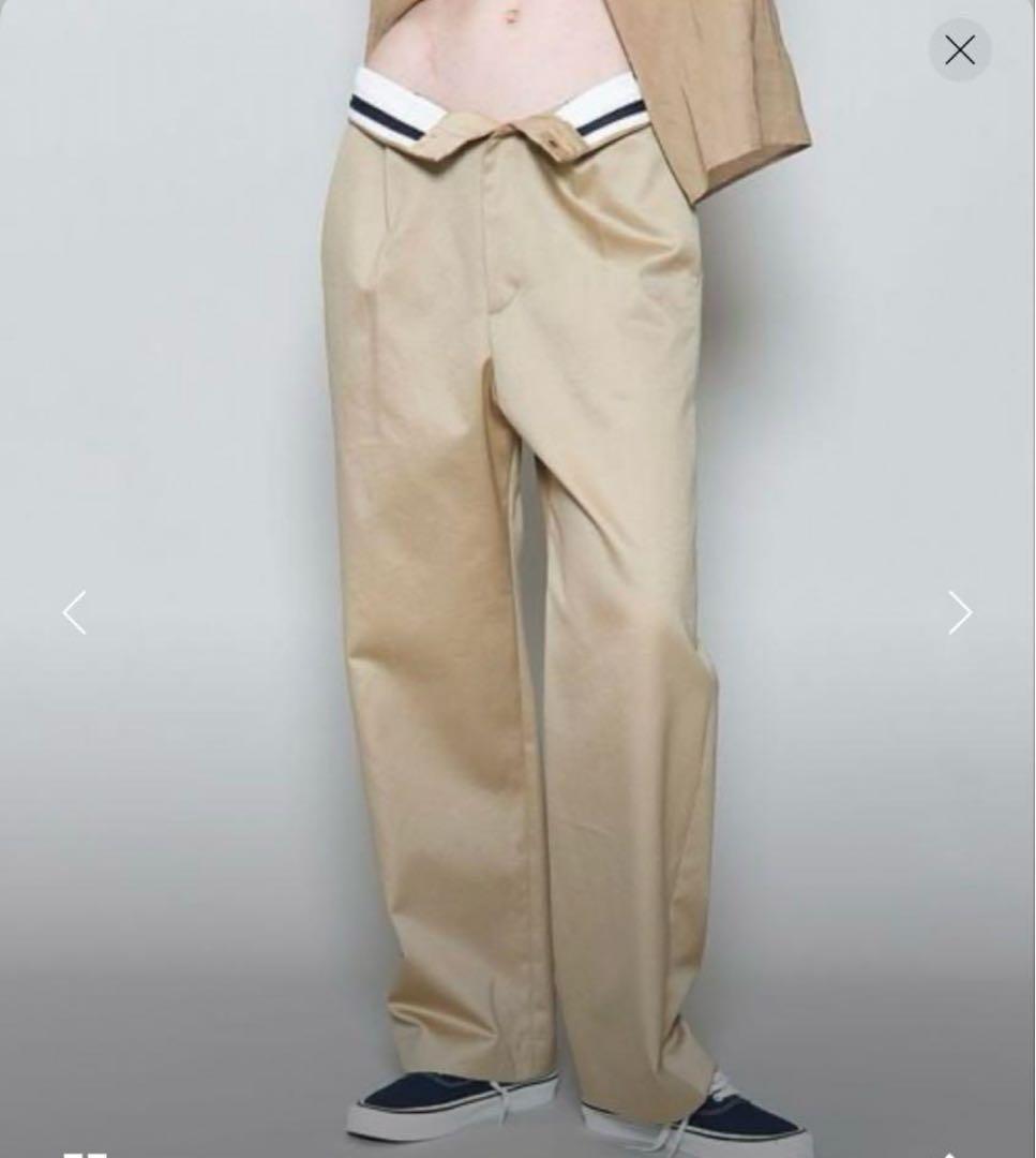 ROKU 6 ロク コットンチノパンツ 36 サイズ　ベージュ　ハイウエスト