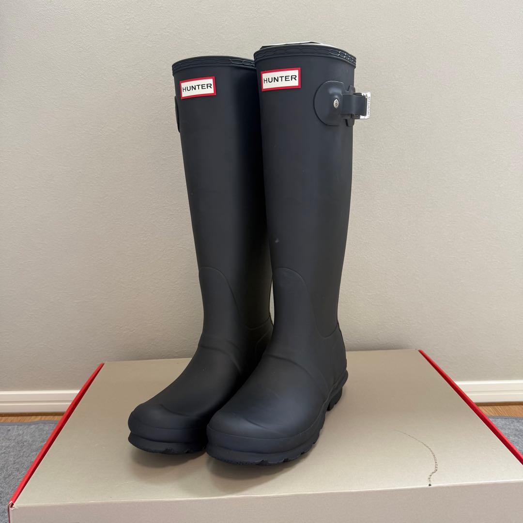 HUNTER ハンター レインブーツ ロングブーツ ブラック 23.5