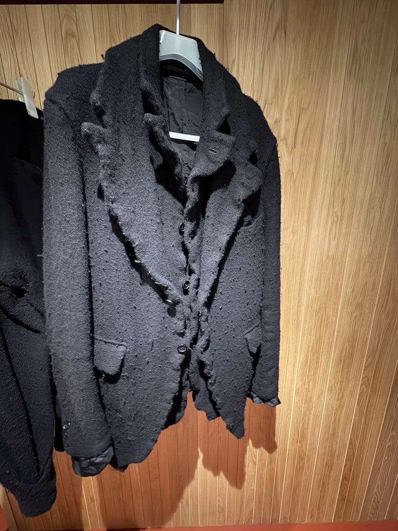 美品 ウール縮絨セットアップ 2022 AW 黒 M 縮絨 ノマド期 PLUS