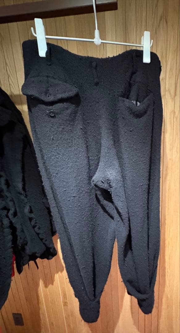 美品 ウール縮絨セットアップ 2022 AW 黒 M 縮絨 ノマド期 PLUS