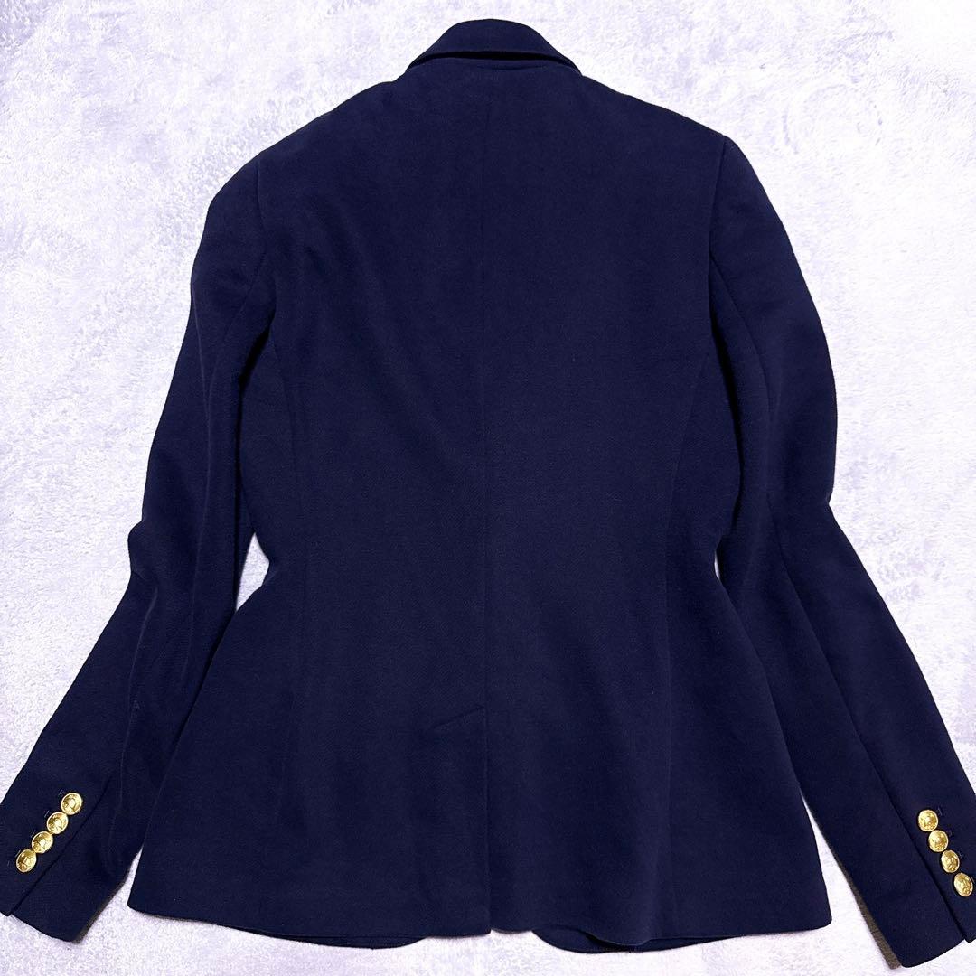 現行タグ【未使用】ポロラルフローレン 紺ブレ エンブレム 刺繍 金ボタン M