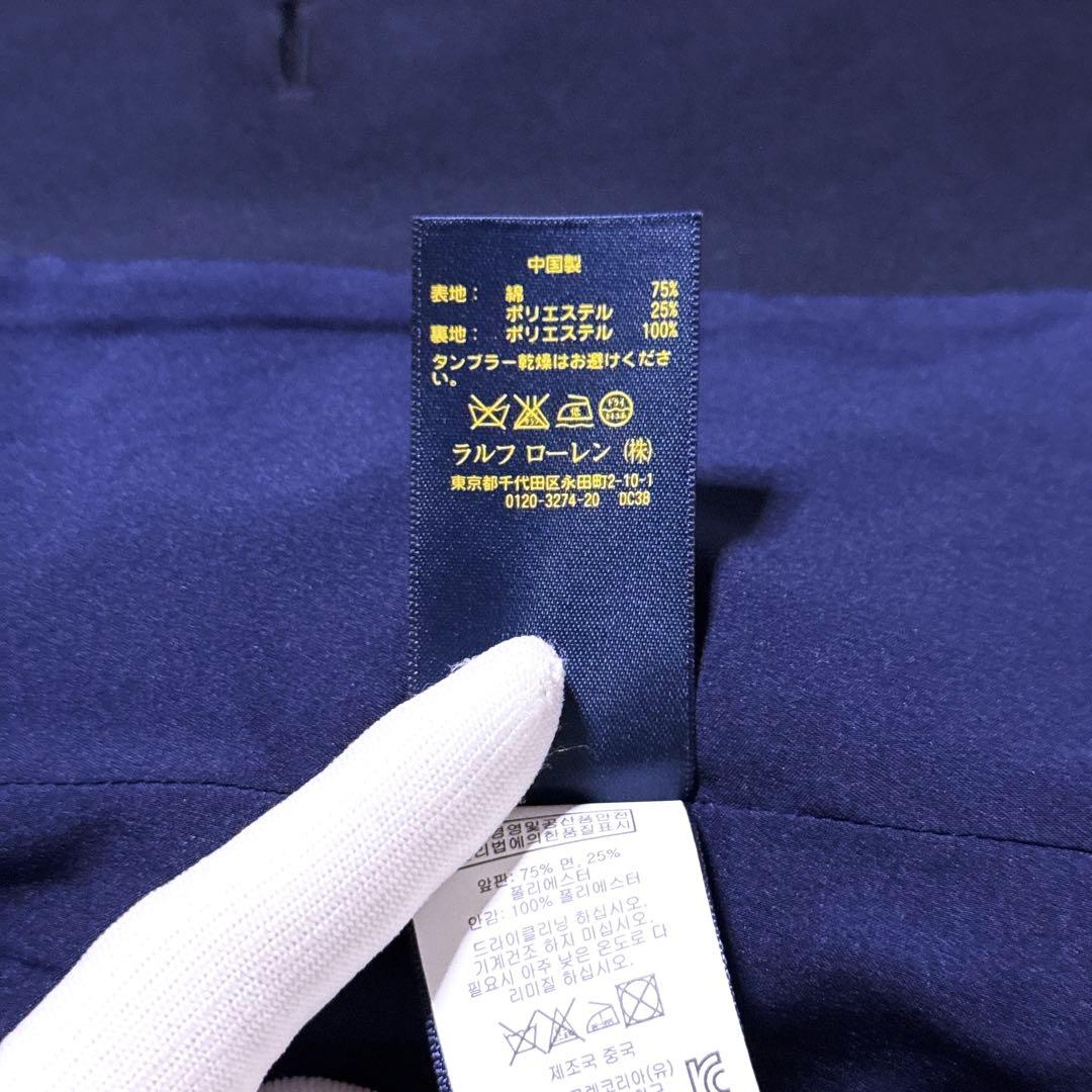現行タグ【未使用】ポロラルフローレン 紺ブレ エンブレム 刺繍 金ボタン M