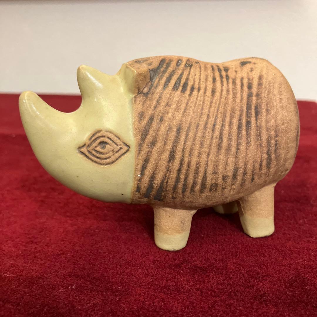 リサラーソン　MENAGERI グスタフスベリ　サイ　ヴィンテージ　置物　工芸品