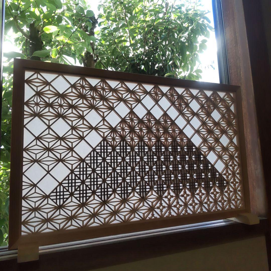 組子 組子細工 富士山 衝立 建具職人 日本 伝統 オブジェ アート 飾り物