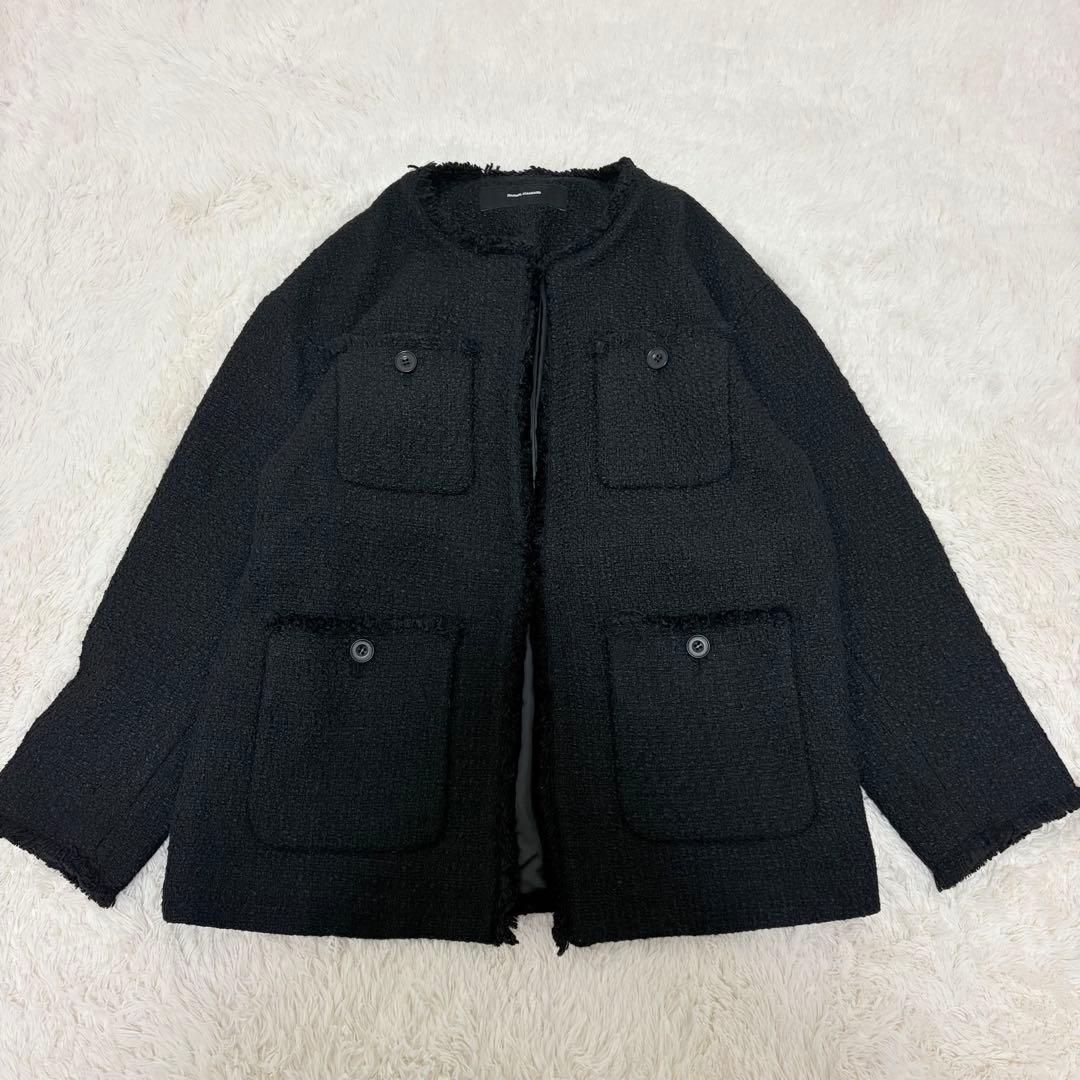 22AW✨ジャーナルスタンダード　ツイードジャケット　ノーカラージャケット