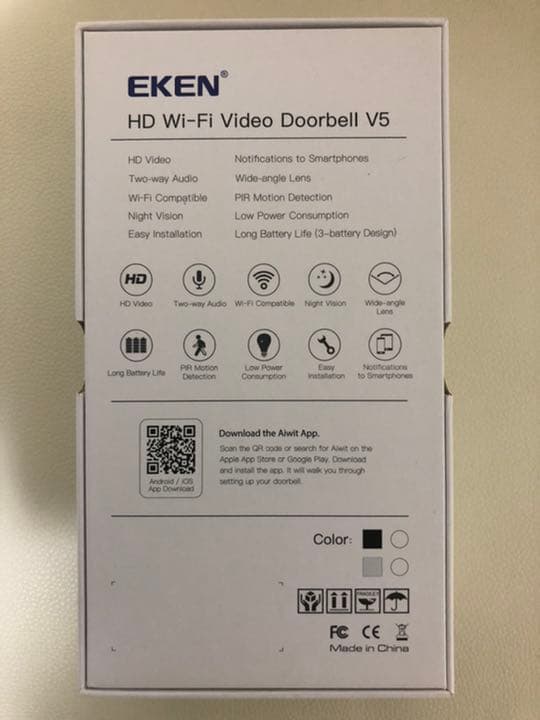 V5ワイヤレススマートビデオドアベルWi-Fiドアベルビジュアルセキュリティ。