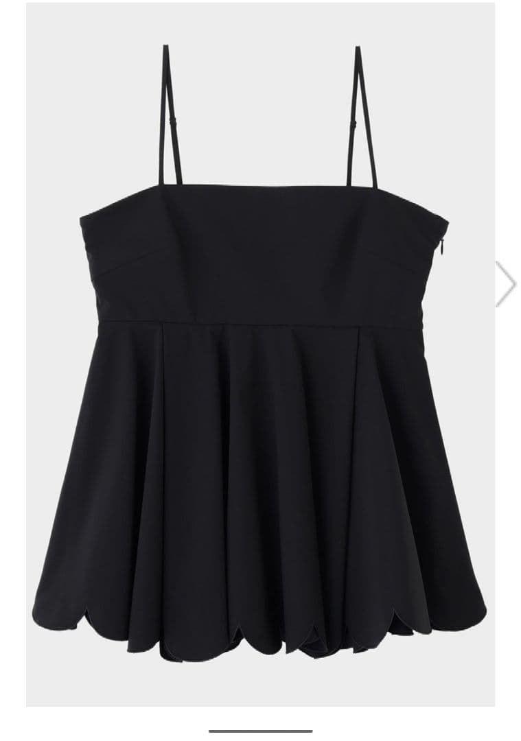 le phil SOLOTEXブロードスカラップキャミソール ブラック ルフィル