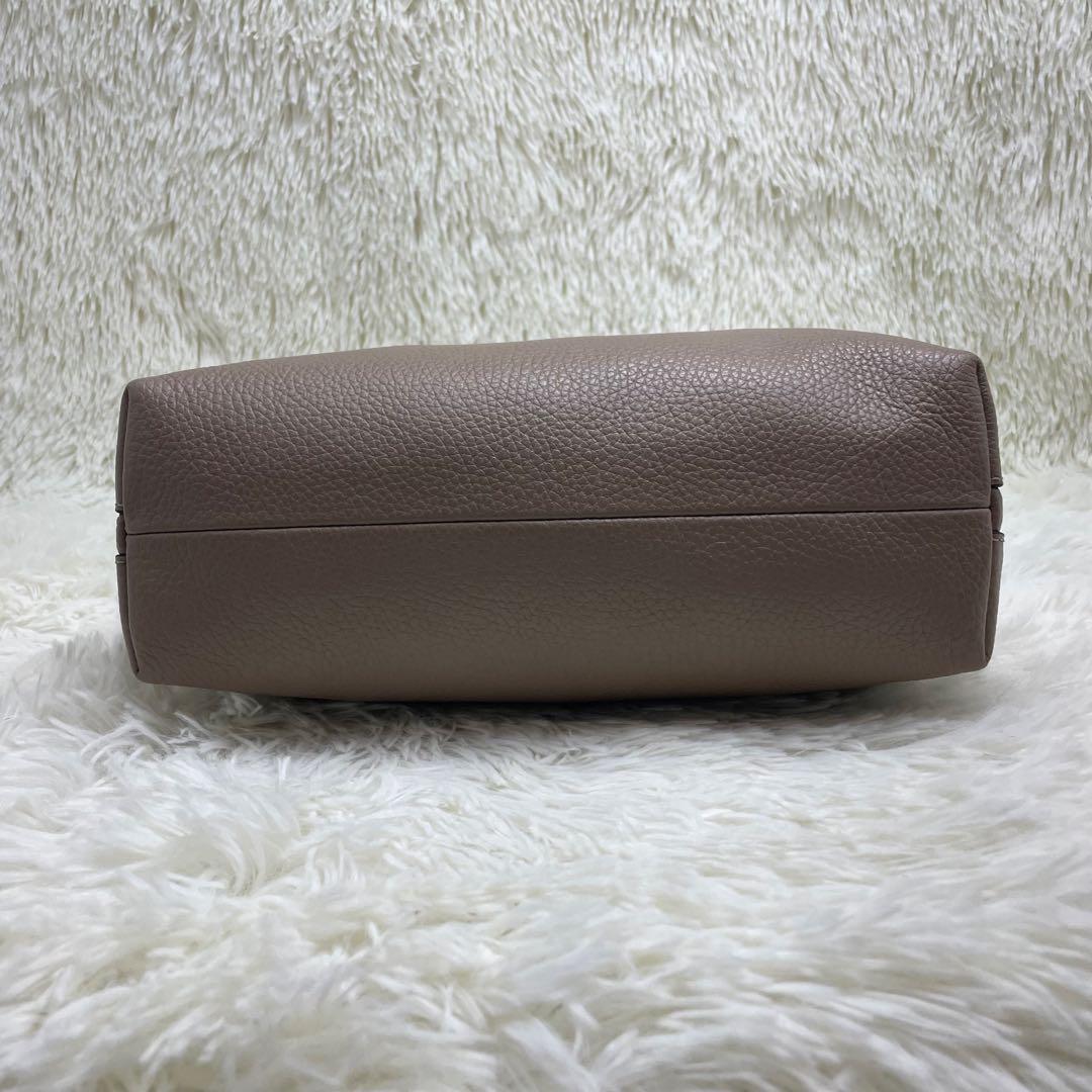 【美品】ジャンニキャリーニ アリファ 2way シボ革 グレージュ