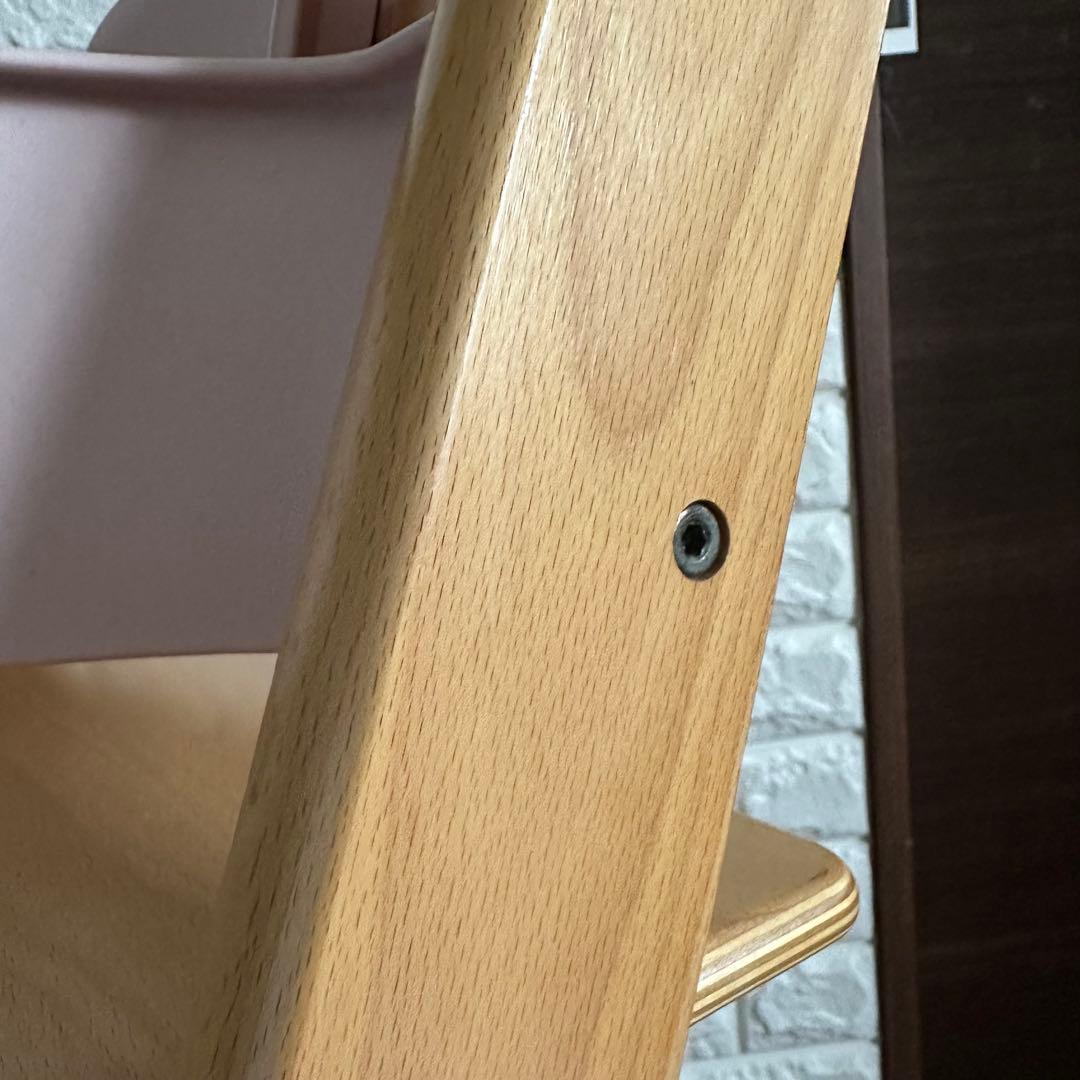 美品 ストッケ トリップトラップ ナチュラル シリアル3 ベビーセット ピンク