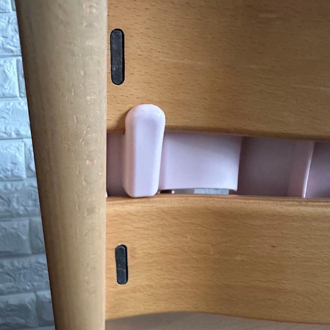 美品 ストッケ トリップトラップ ナチュラル シリアル3 ベビーセット ピンク