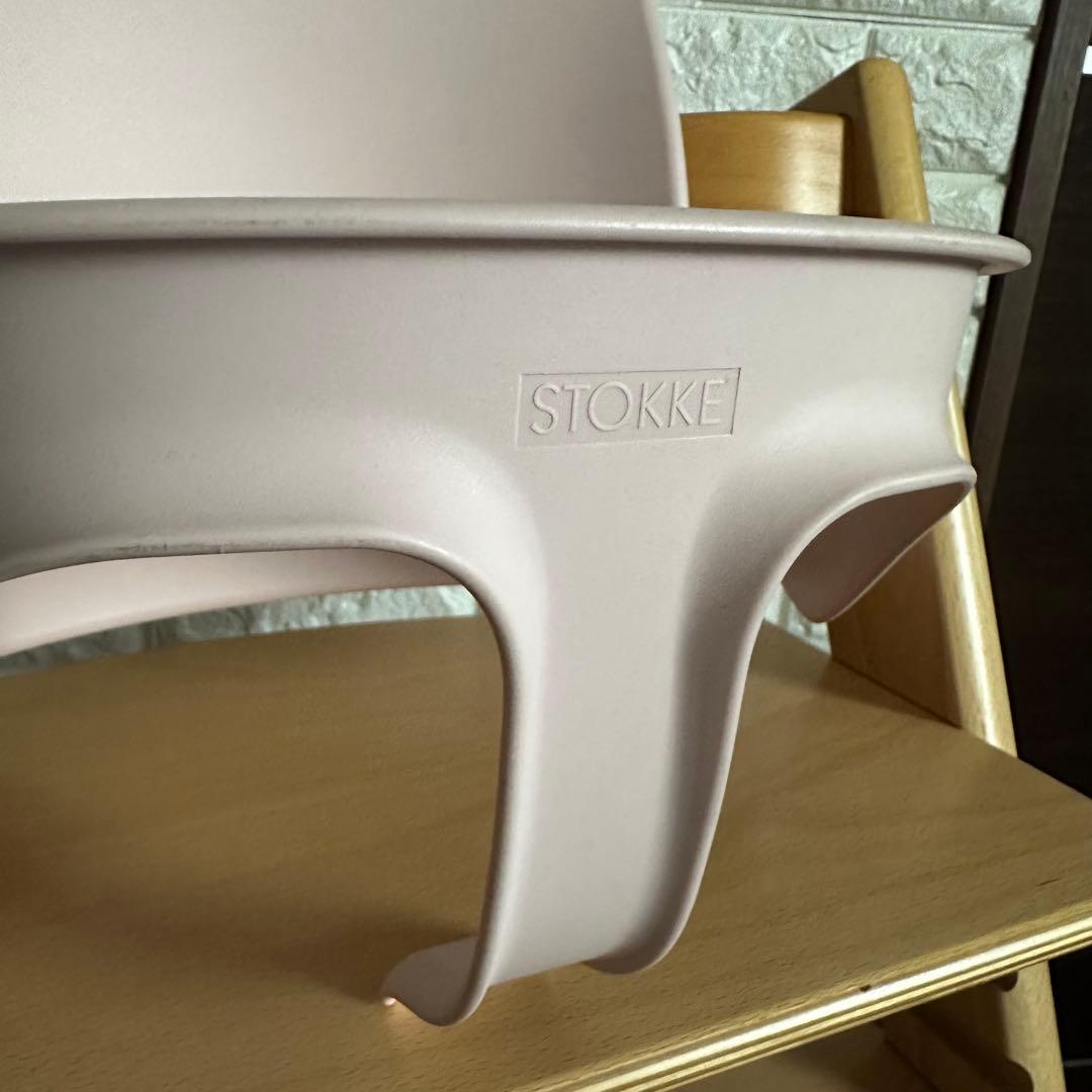 美品 ストッケ トリップトラップ ナチュラル シリアル3 ベビーセット ピンク