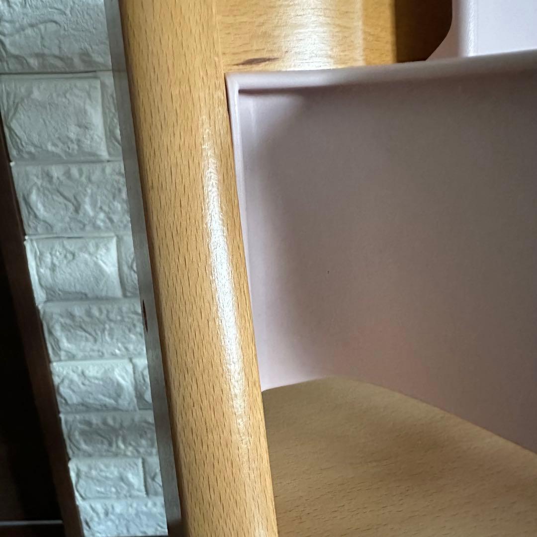 美品 ストッケ トリップトラップ ナチュラル シリアル3 ベビーセット ピンク