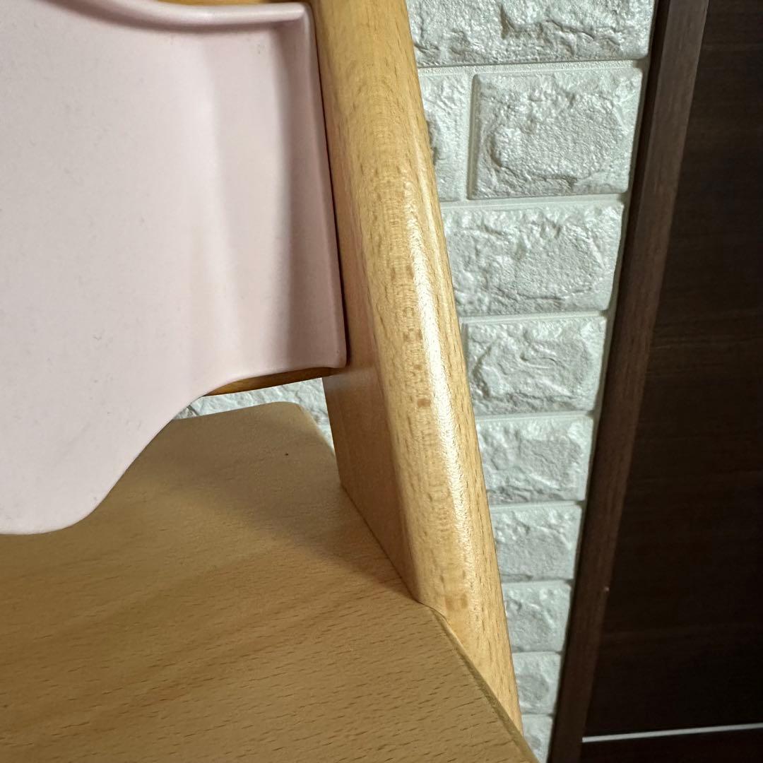 美品 ストッケ トリップトラップ ナチュラル シリアル3 ベビーセット ピンク