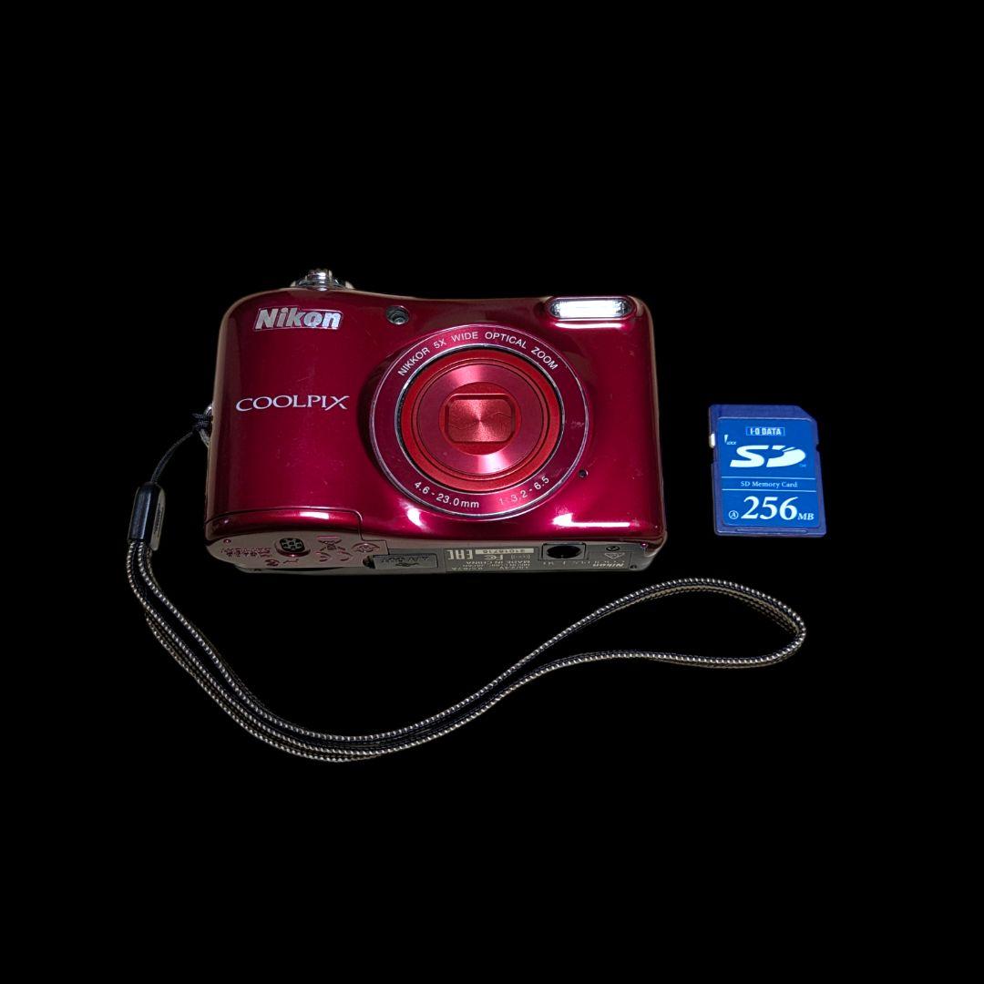動作確認済み Nikon COOLPIX L30 赤 コンデジ カメラ デジカメ