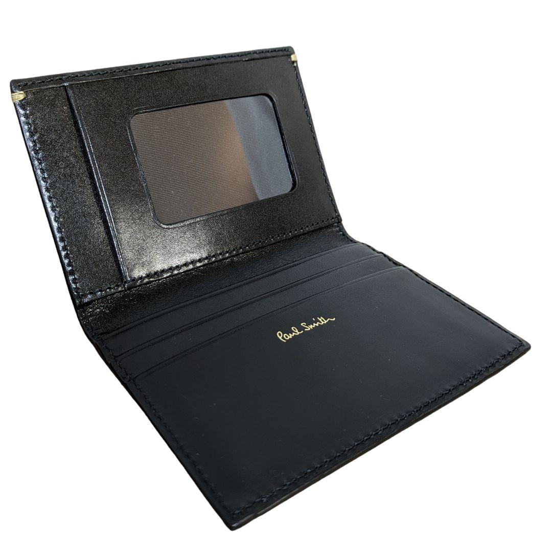 新品 ポールスミス 定期入れ パスケース ポリッシュカーフグループ ブラック