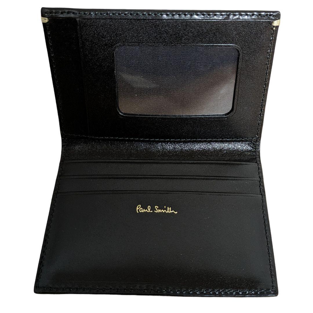 新品 ポールスミス 定期入れ パスケース ポリッシュカーフグループ ブラック
