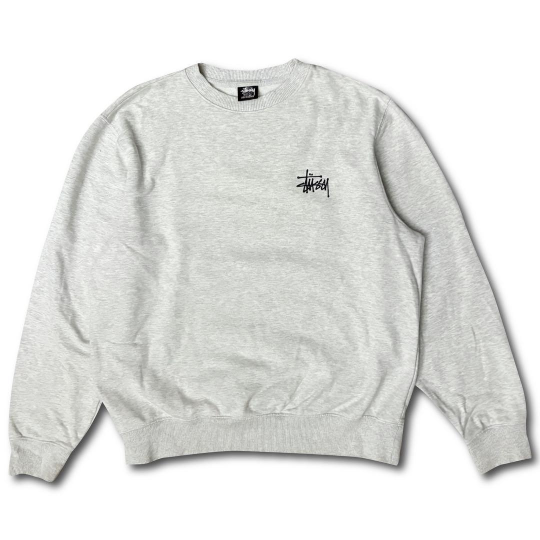ステューシー ストックロゴ トレーナー グレー L