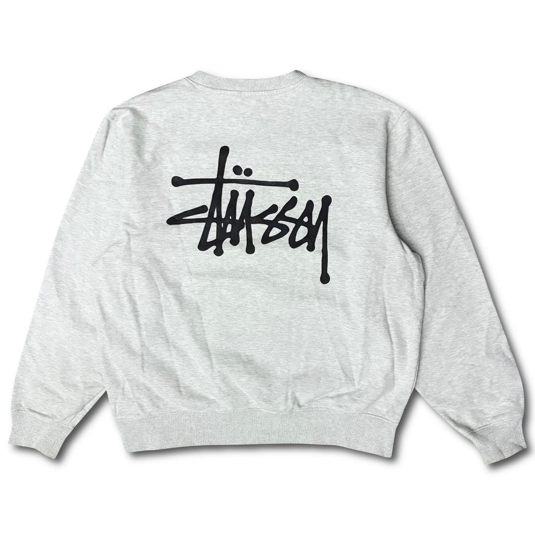 ステューシー ストックロゴ トレーナー グレー L