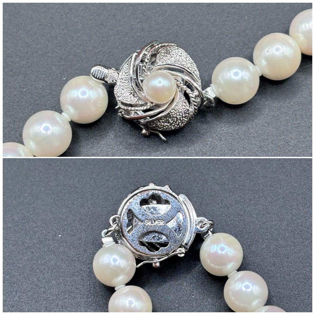 干渉色◎大珠8.5mm✨あこや本真珠パールネックレス 冠婚葬祭/卒業式/入学式