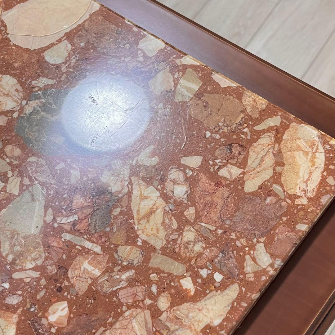 (つ50)大理石コンソールテーブル/ナイトテーブル/花台/飾り台/イタリア家具