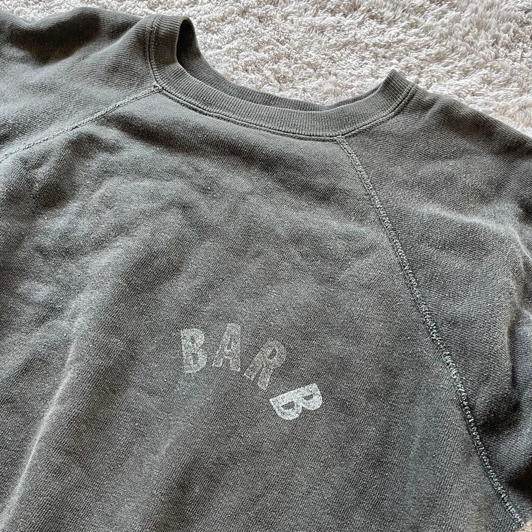 60s vintage sweat ブラック　グッドプリント　半袖スウェット