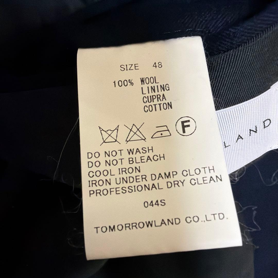 トゥモローランド　セットアップ　ビジネススーツ　ネイビー　紺　上下　メンズ